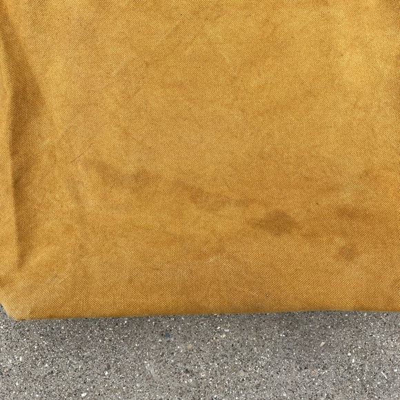 Madewell Canvas Tote Bag Leather Handles Ochre - Picture 2 of 7